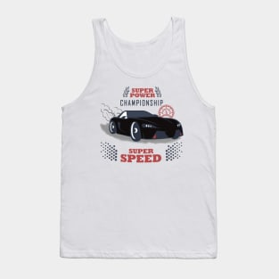 Racing Car Mat Black Tank Top